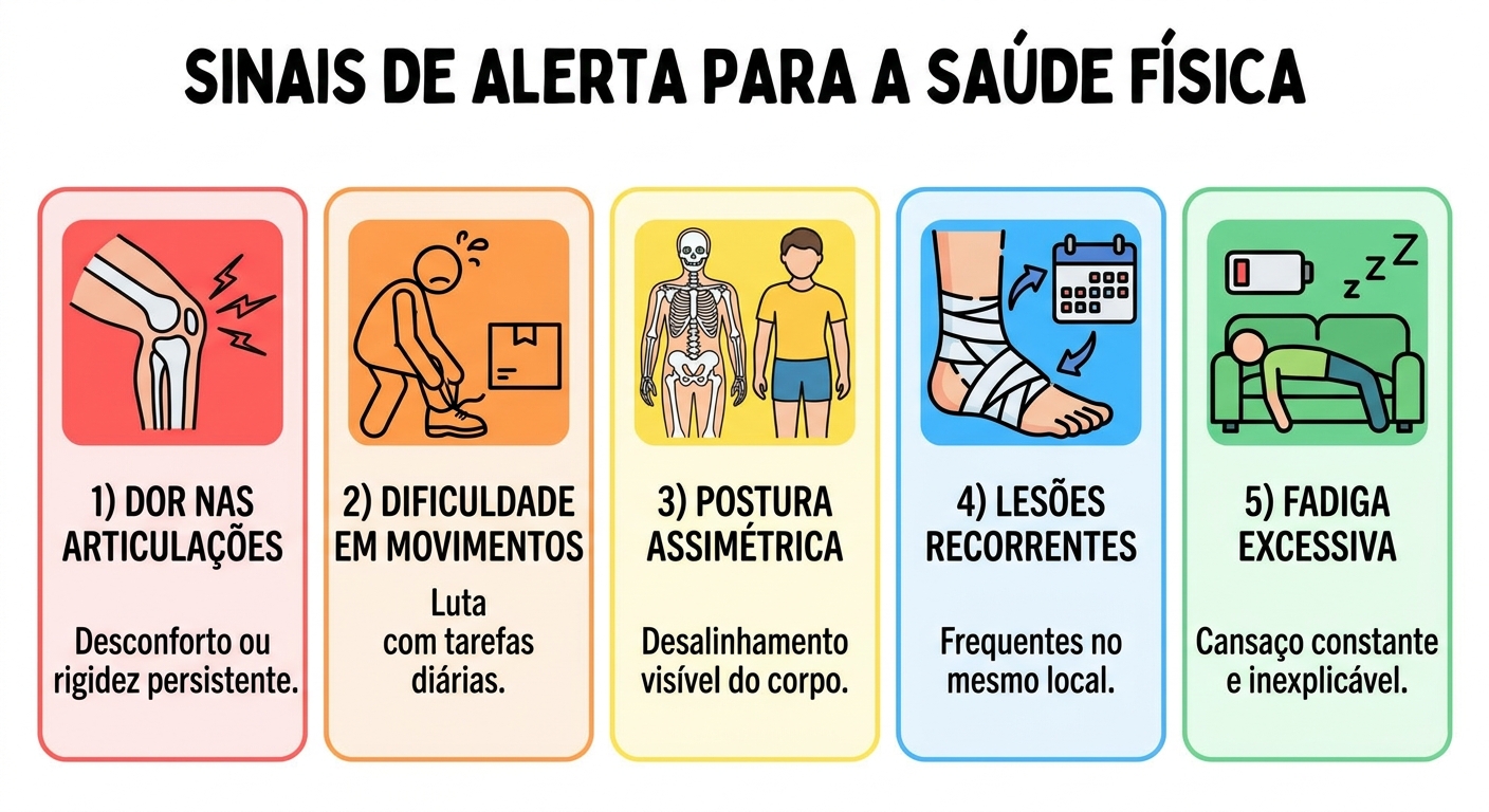 Infográfico: 5 Sinais de que seu aluno precisa de Fisioterapia Esportiva