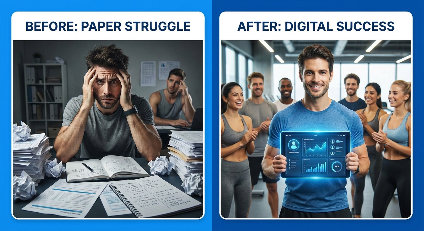 Comparativo entre personal trainer tradicional e digital com plataforma Millbody