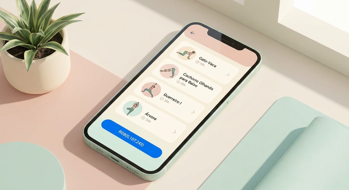 App Millbody para personal trainer de Yoga – tela inicial