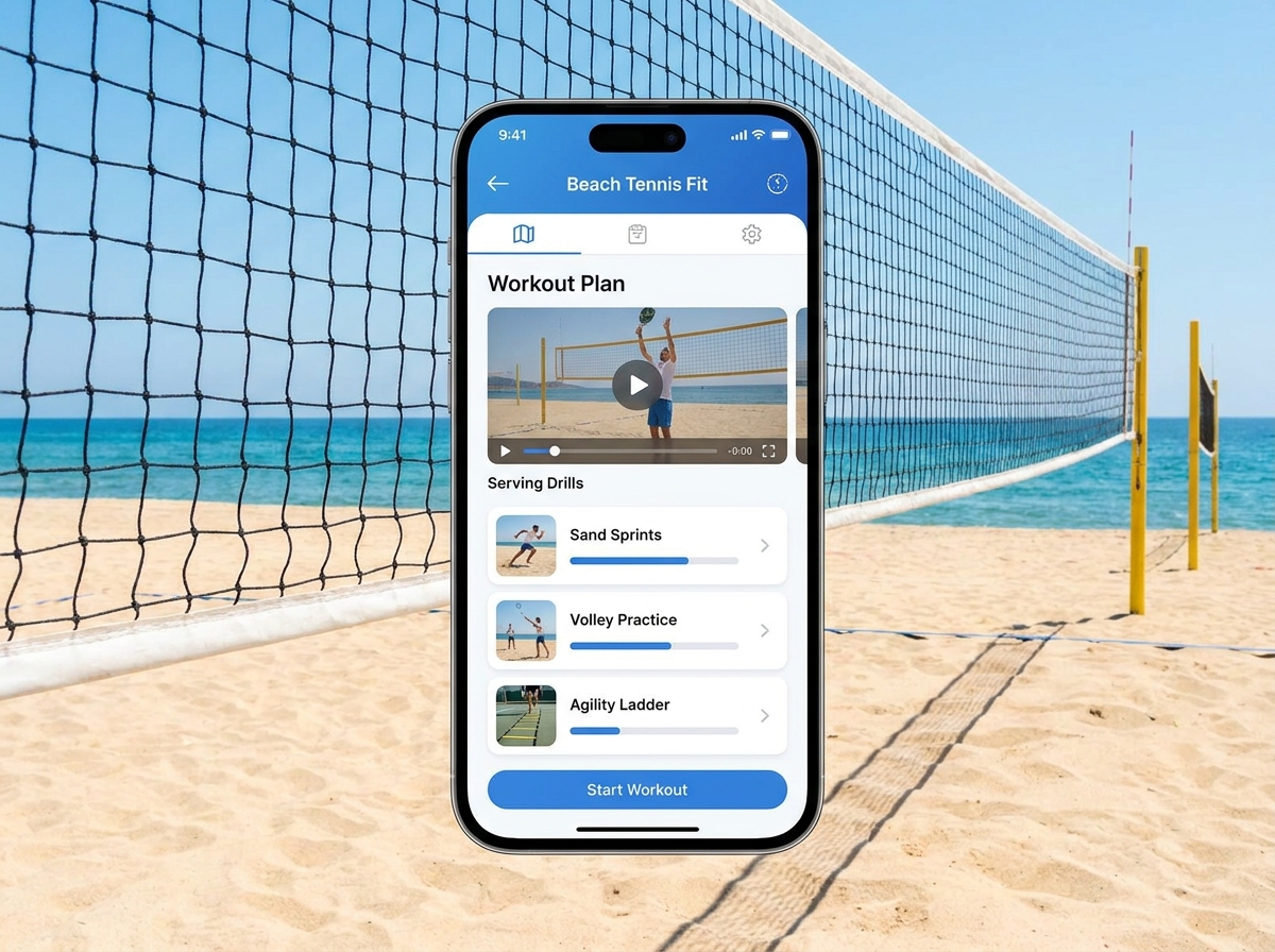 aplicativo personalizado para treinos de beach tennis millbody