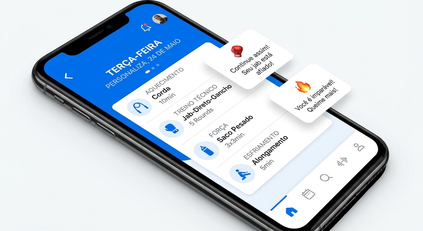 App de treino personalizado boxe - Diário de treino Personal Millbody