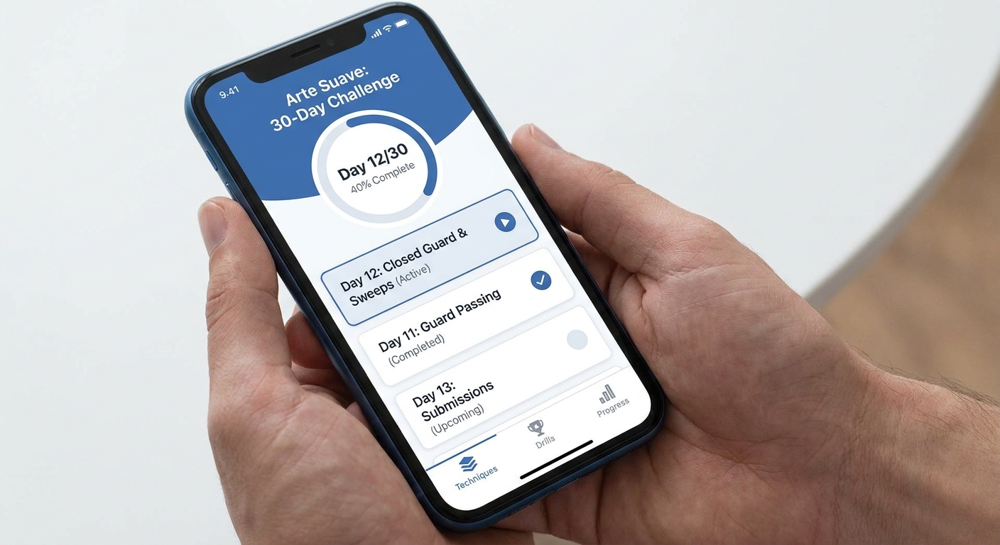 App Personal Millbody - Programa de 30 dias para Jiu-Jitsu Tela do aplicativo para personal trainer Personal Millbody com programa de treino de 30 dias para Jiu-Jitsu