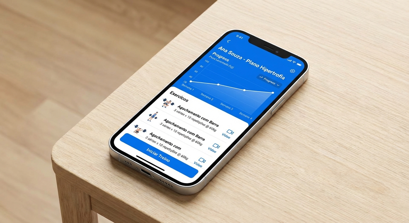 Aplicativo Personal Millbody mostrando plano de treino de ombros para mulheres