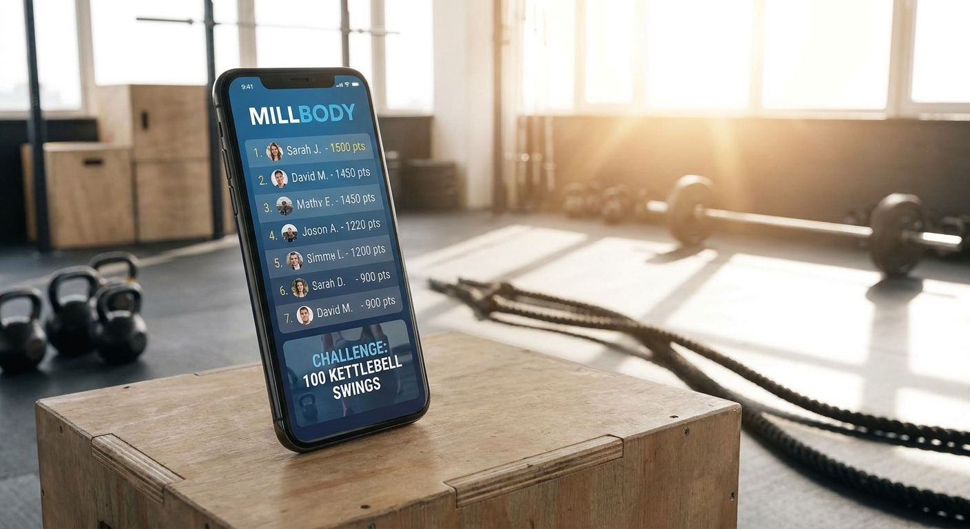 App Personal Millbody - Leaderboard e Desafios para Cross Training App para personal trainer de Cross Training com leaderboard e desafios diários - Personal Millbody