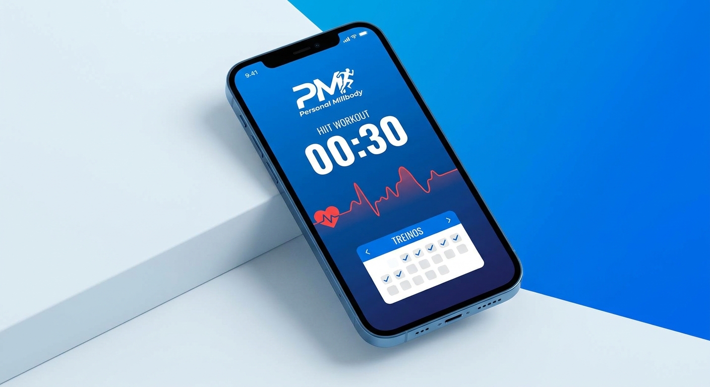 App para personal trainer de HIIT com cronômetro e batimento cardíaco integrado