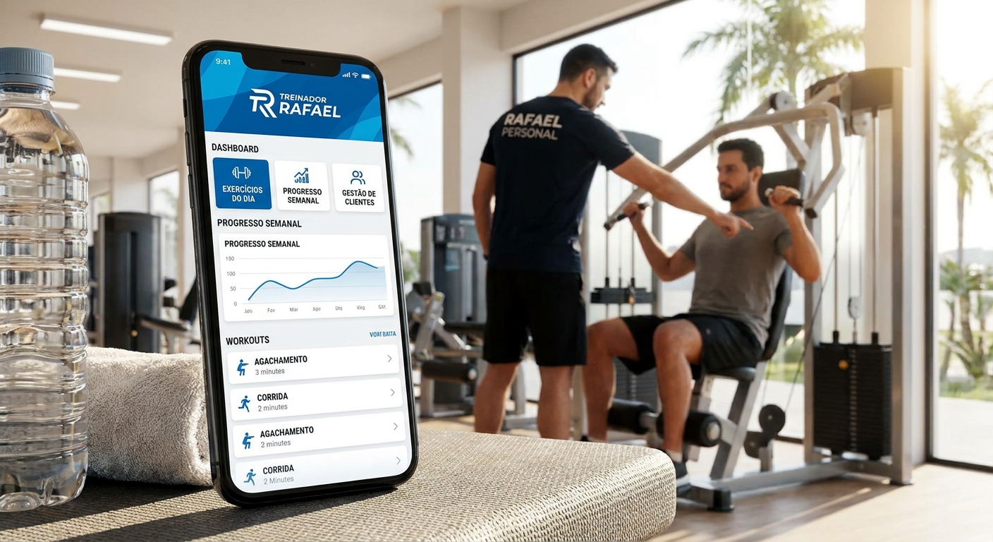 App Millbody - tela de treino personalizado para personal trainer