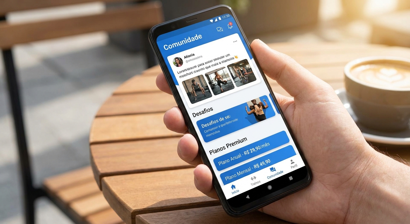 Personal Millbody - App personalizado com comunidade e planos premium App personalizado do Personal Millbody com funcionalidades de comunidade e planos