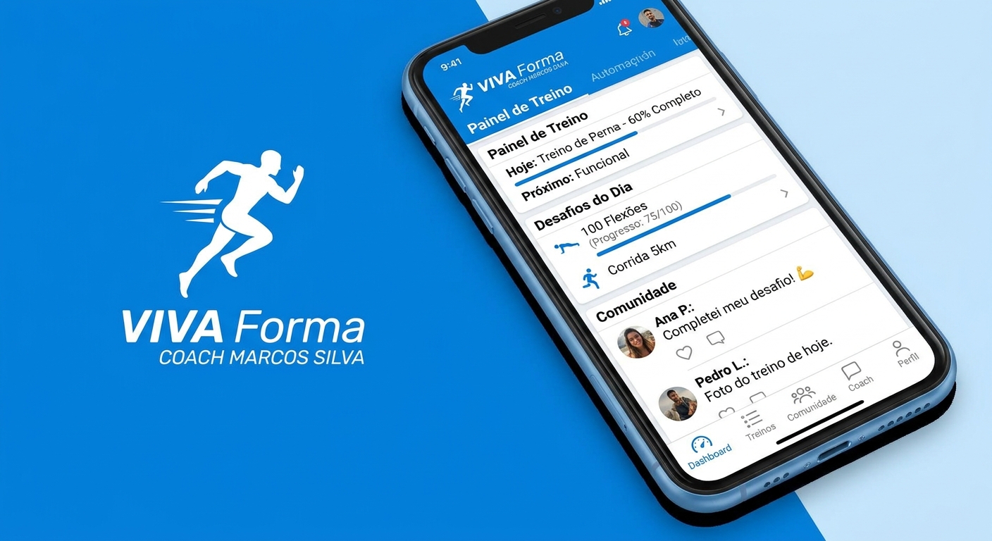App personalizado para personal trainer de Cross Training com identidade visual própria