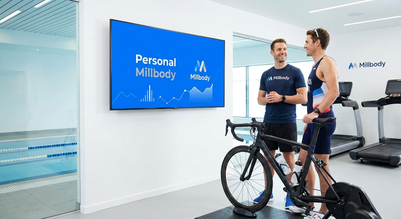 App personal trainer triathlon TV - Personal Millbody exibindo treinos na smart TV