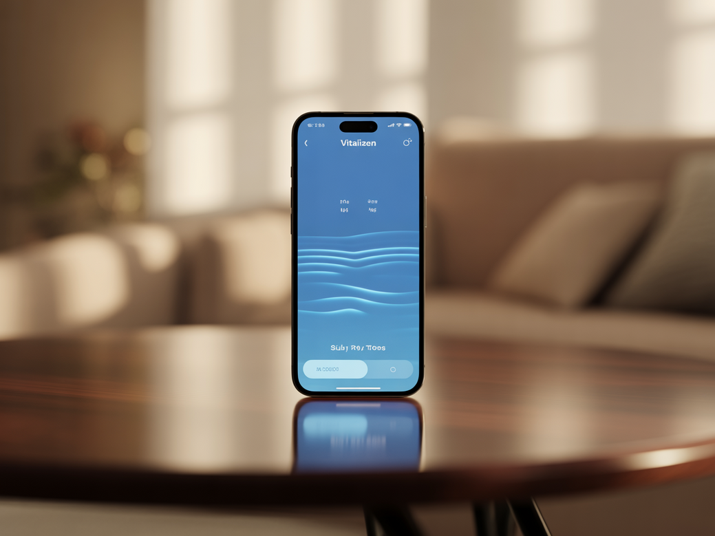 Interface do app Vitalizen mostrando programas de meditação para iniciantes.