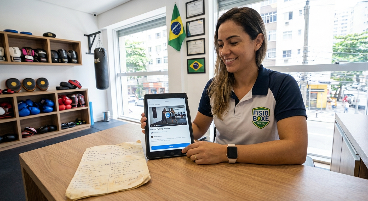 App vs planilha de treinos para personal trainer boxe App Personal Millbody comparado com planilha de treino para boxe — fisioterapeuta esportivo usando tecnologia na recuperação de lesões