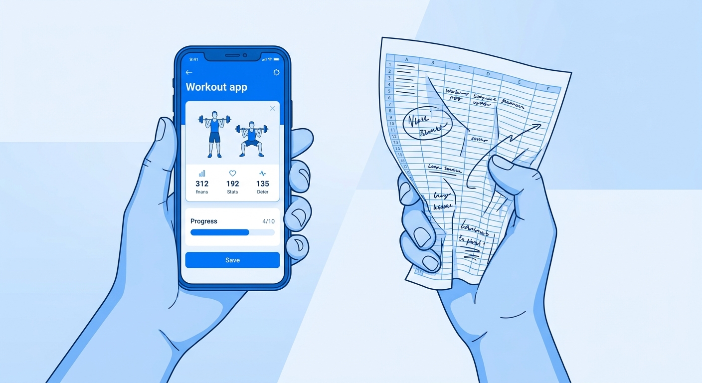 App para personal trainer em casa substituindo planilha de treino tradicional