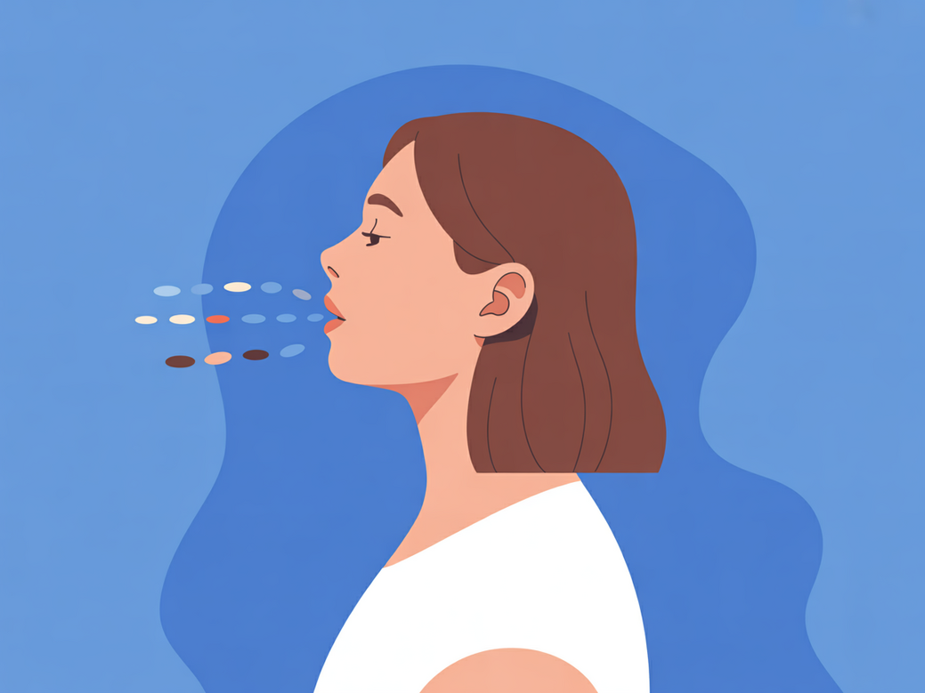 Ilustração de respiração consciente, uma ferramenta para o bem-estar integral e regulação emocional.