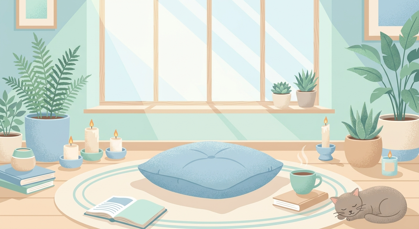 como meditar pela primeira vez criando um espaço em casa