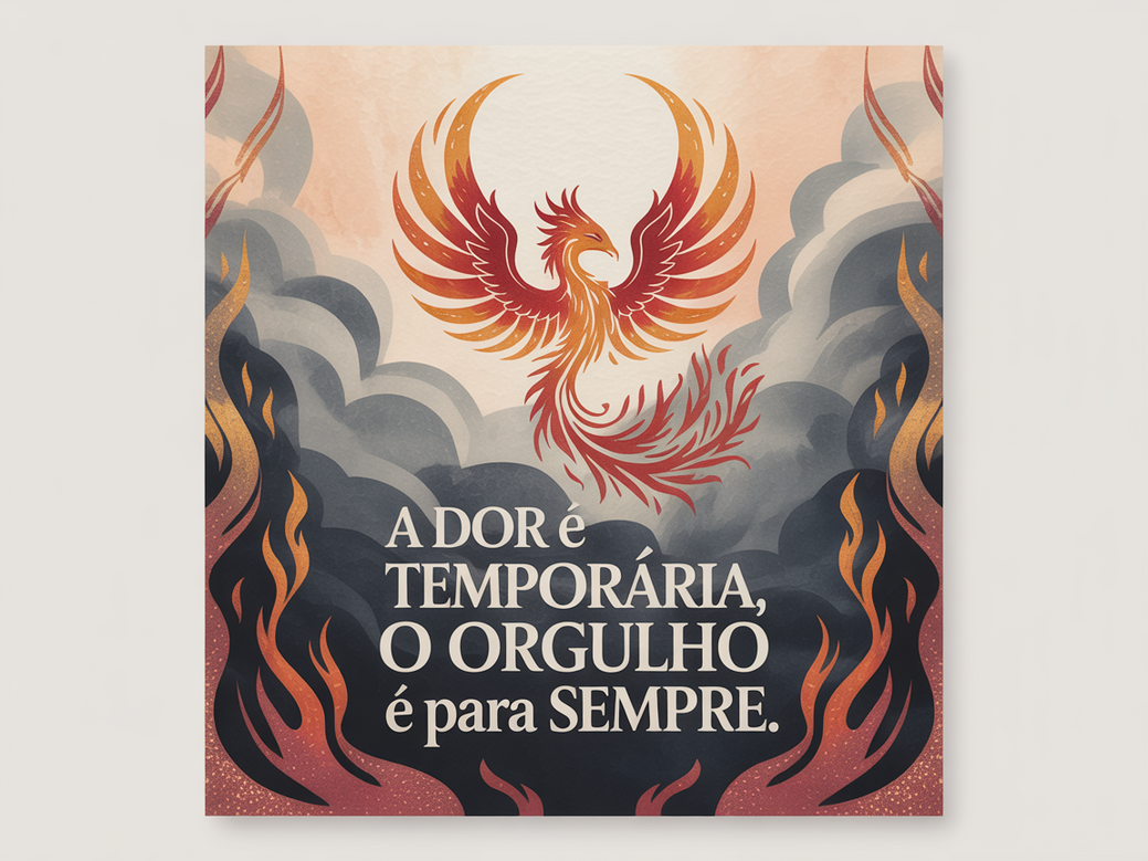 Inspirational card with a motivational phrase for the gym: 'Pain is temporary, pride is forever.' featuring the Personal Millbody logo.