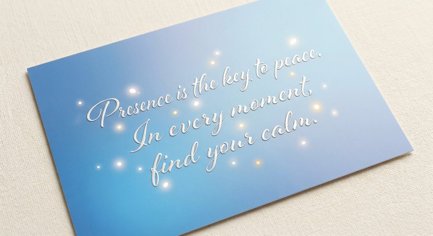Frase sobre presença e paz interior na menopausa