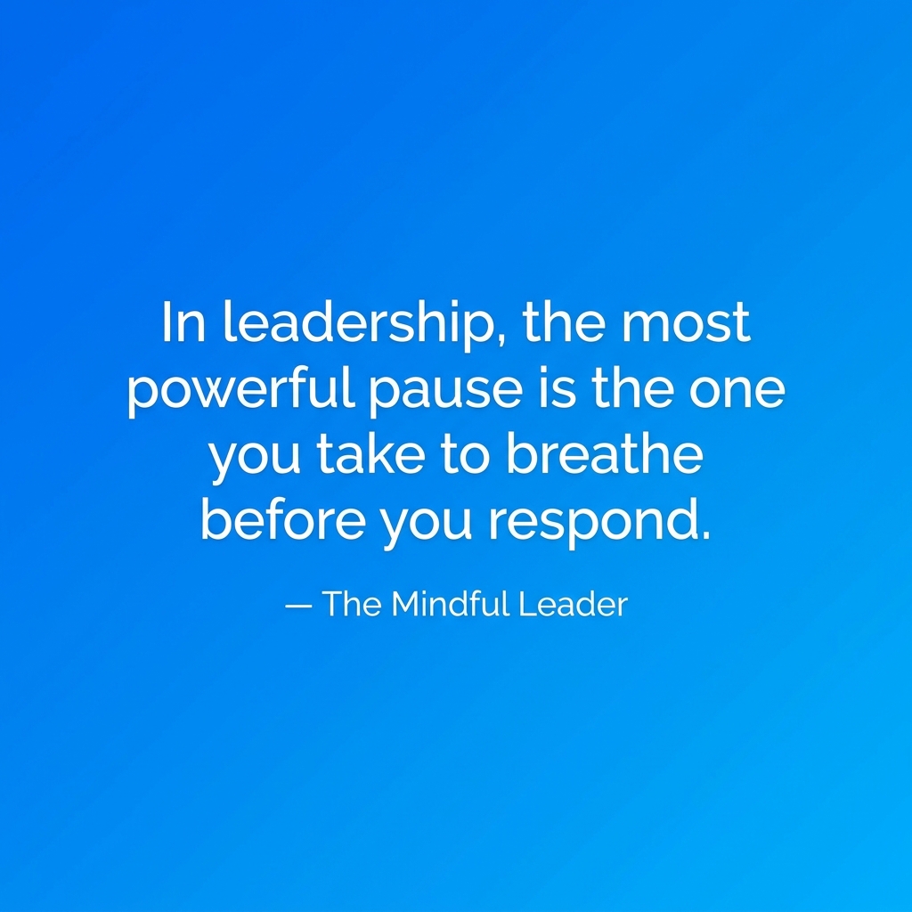 Respire antes de responder — frase liderança consciente