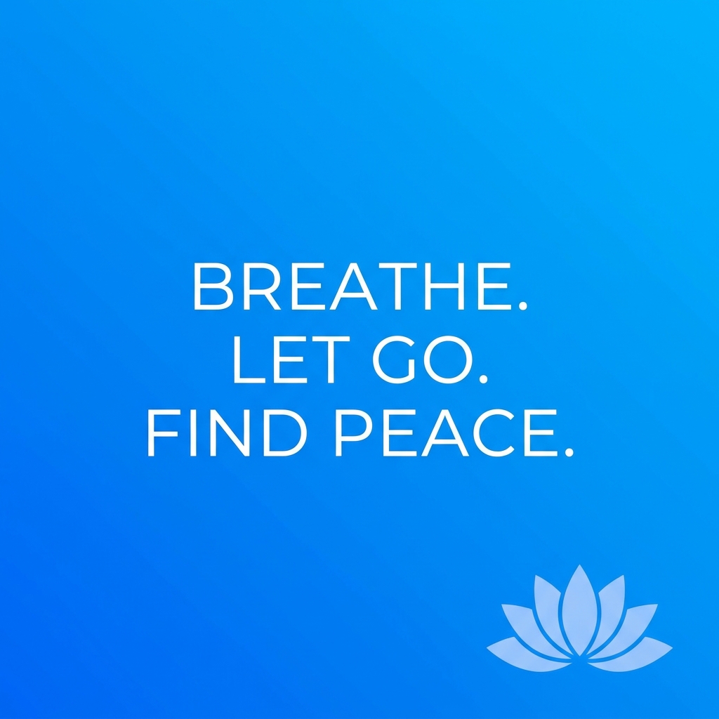 Card com frase de paz interior: No silêncio do movimento a gente se encontra