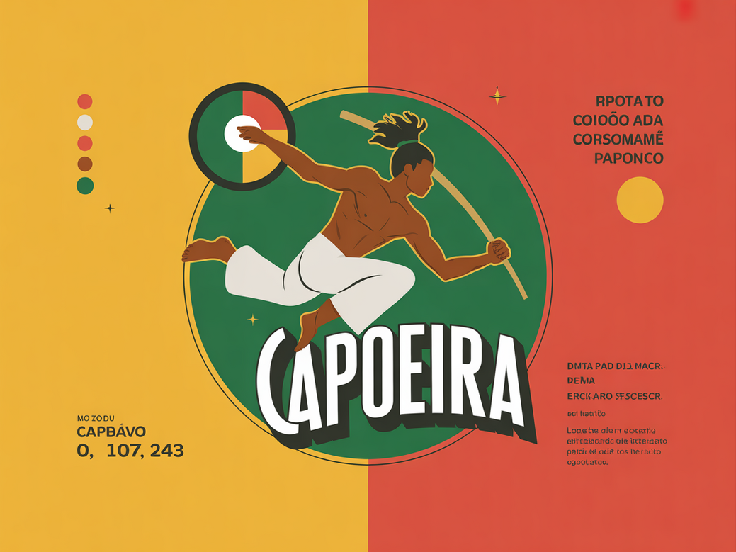 Card cultural com uma citação de treino para Capoeira.