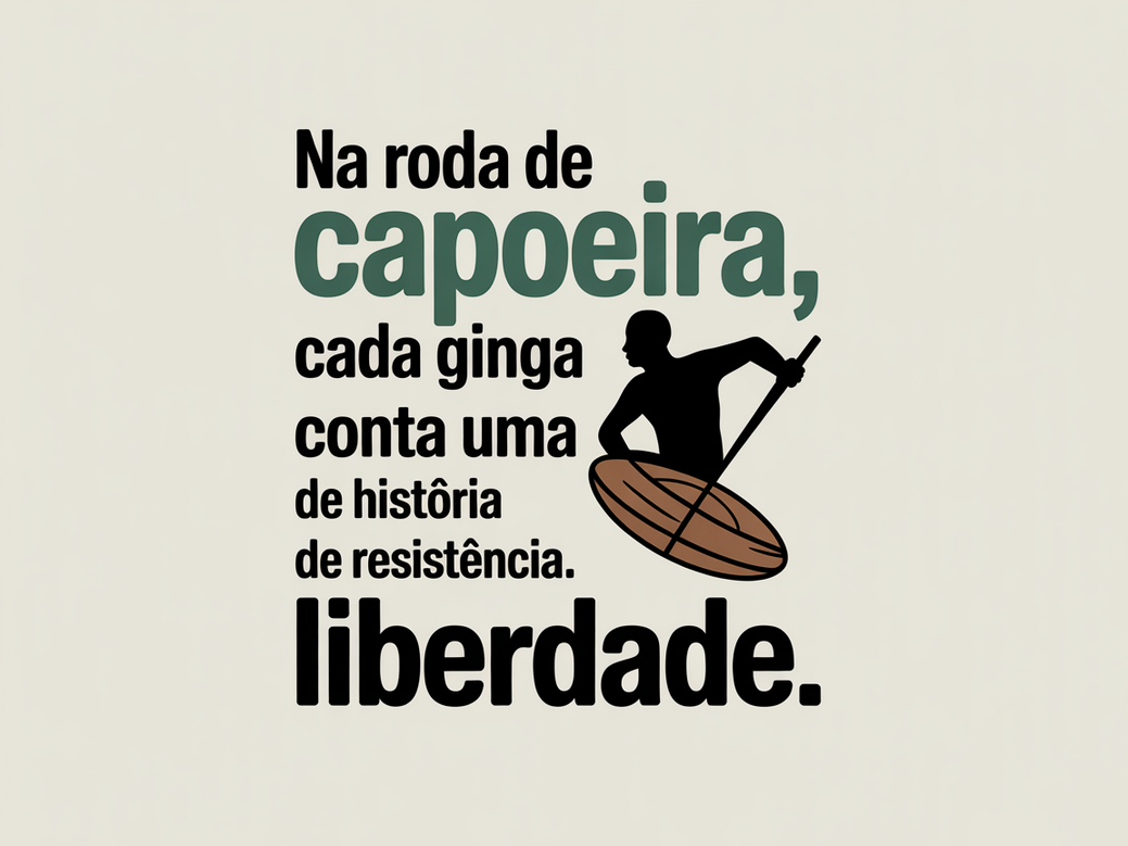 Card motivacional de Capoeira para mestres