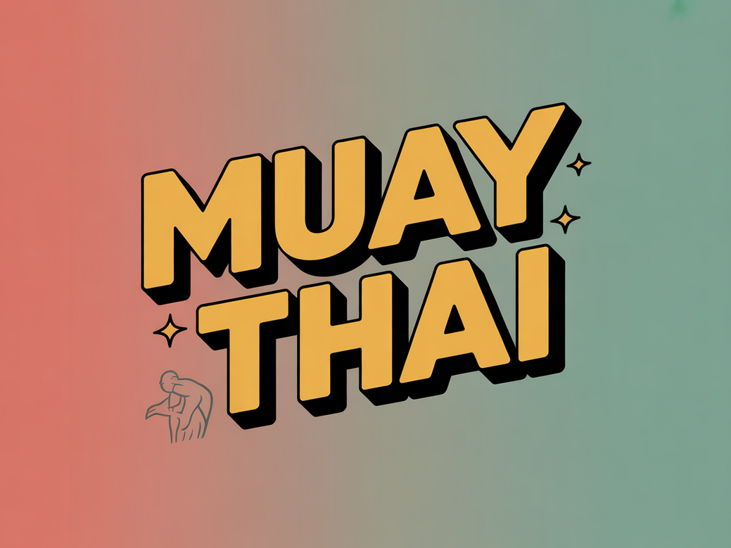 Card motivacional com uma citação de treino para Muay Thai.