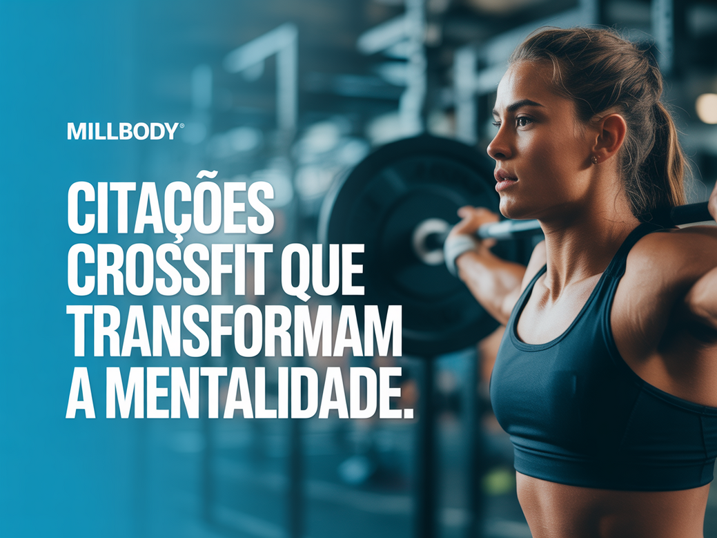 Coach de mentalidade fitness analisando o progresso de um aluno com citações CrossFit em destaque para motivar
