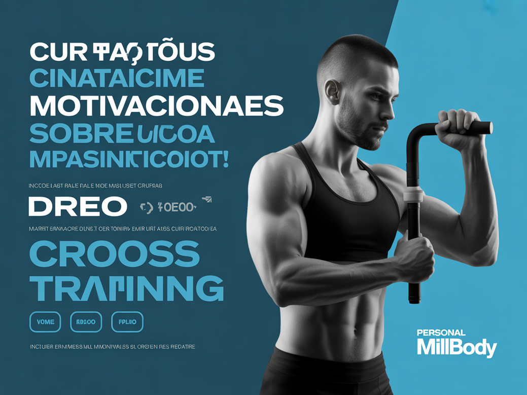 Infográfico com Citações Motivacionais para Treino de Cross Training, destacando a importância da motivação