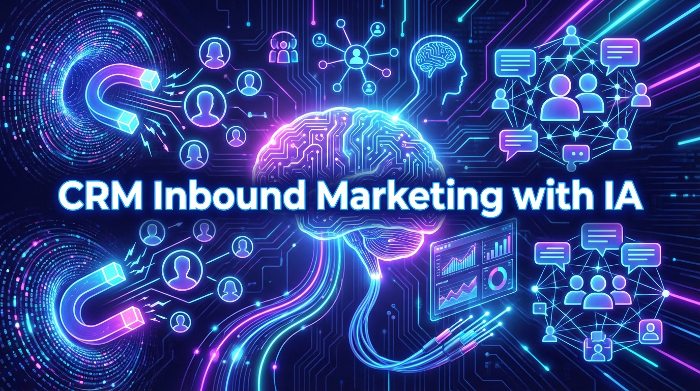 Ilustração de um funil de vendas otimizado por um CRM Inbound Marketing com IA, mostrando a redução do CAC.