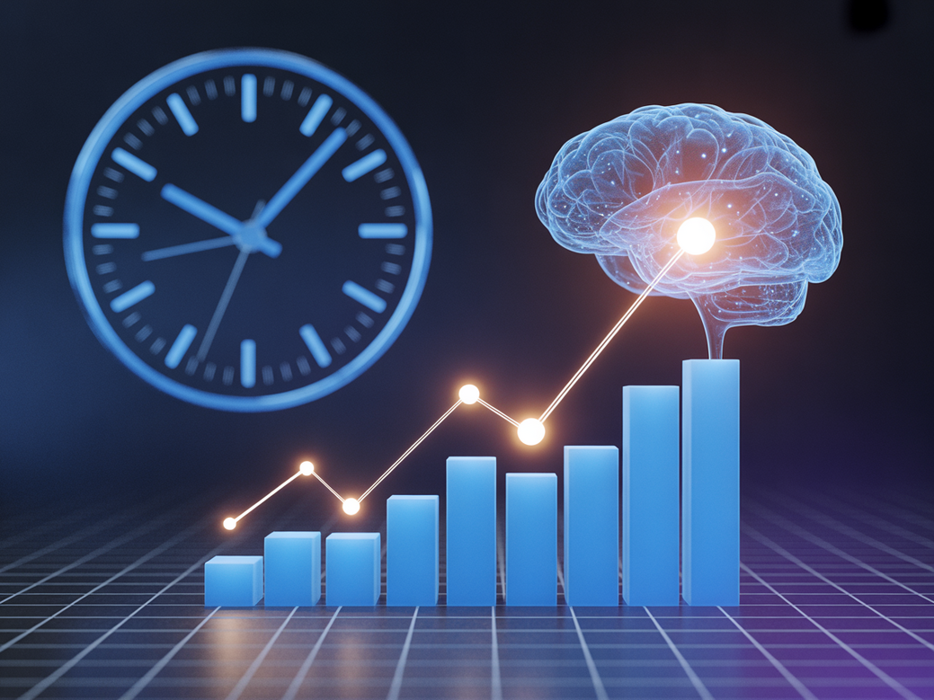 Ilustração de um CRM turbinado por IA trabalhando 24 horas por dia para qualificar leads