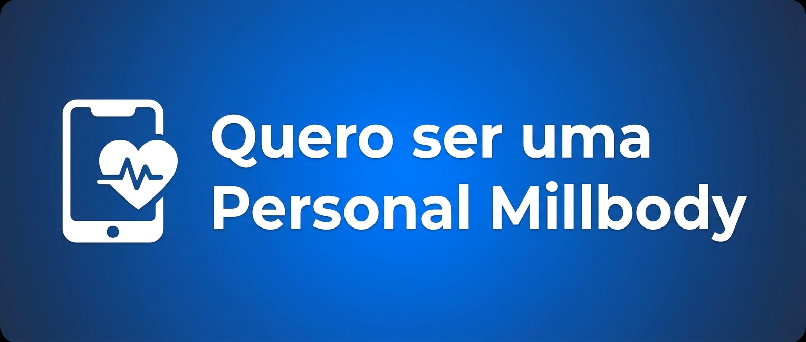 Chamada para ação Personal Millbody para instrutoras de yoga online