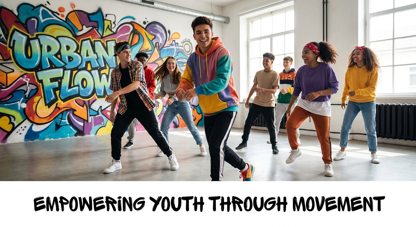 Professor de dança urbana com alunos em estúdio vibrante - Personal Millbody
