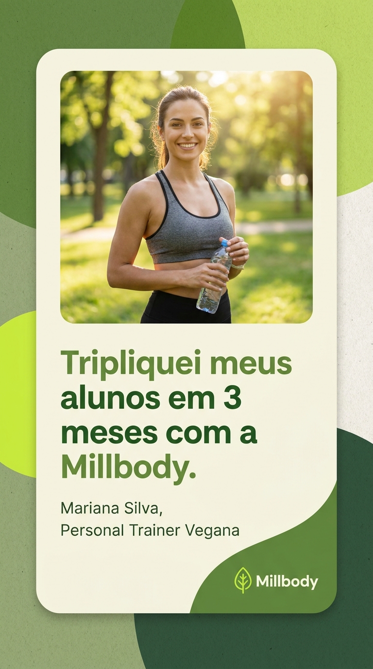 Depoimento de Joana, personal trainer vegana que triplicou alunos com a Millbody