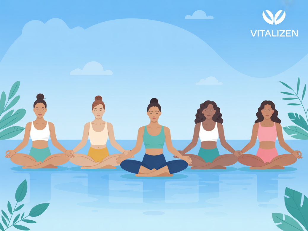 Mulher praticando uma postura de yoga que simboliza a cura emocional e o empoderamento feminino após um término.