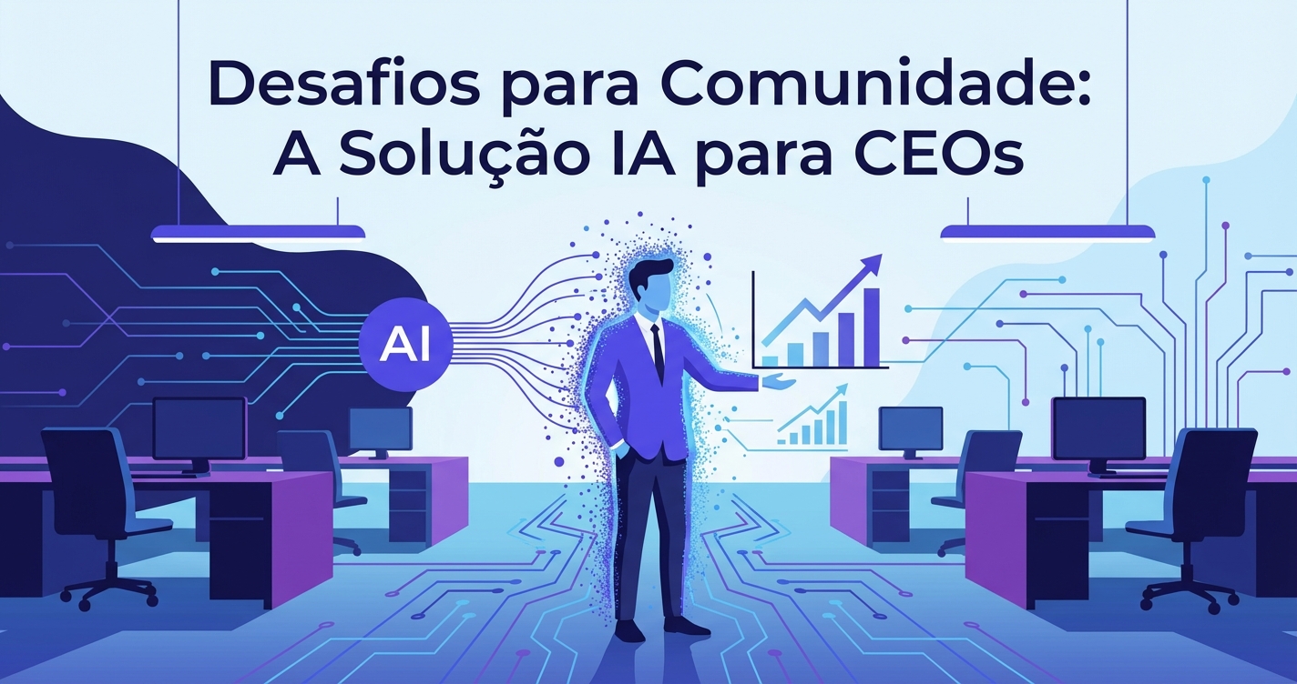 CEO utilizando CRM turbinado por IA para gerenciar comunidade de clientes