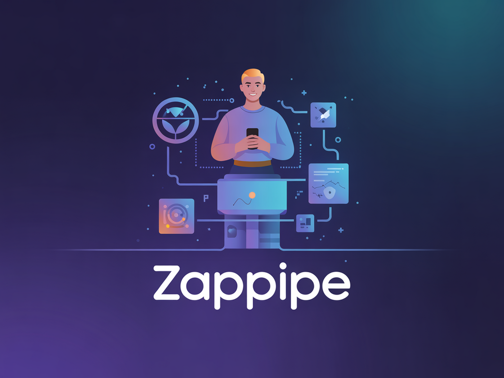 Ilustração de uma comunidade conectada com elementos de IA e tecnologia, representando os desafios para comunidade marketing e como o Zappipe resolve.