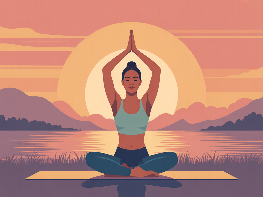 Mulher praticando yoga para cura emocional após relacionamento tóxico, em um ambiente tranquilo.