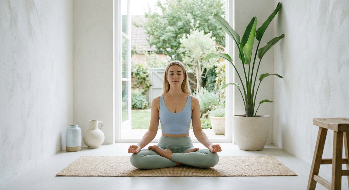 dicas de meditação para iniciantes jovem meditando em ambiente calmo