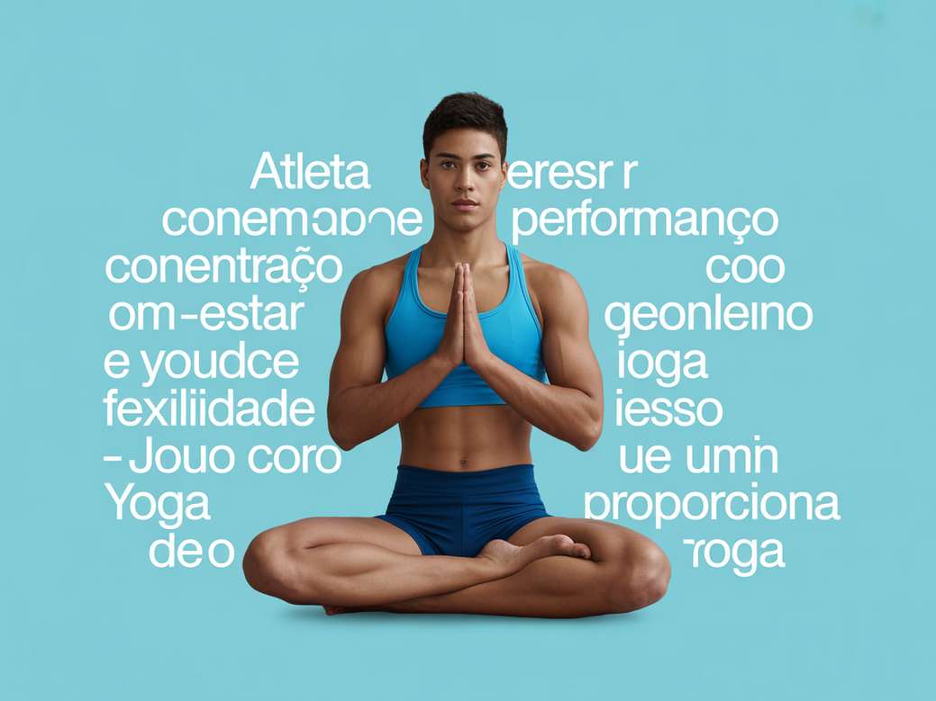 Atleta de alto rendimento praticando yoga para atletas com foco em performance e recuperação muscular.