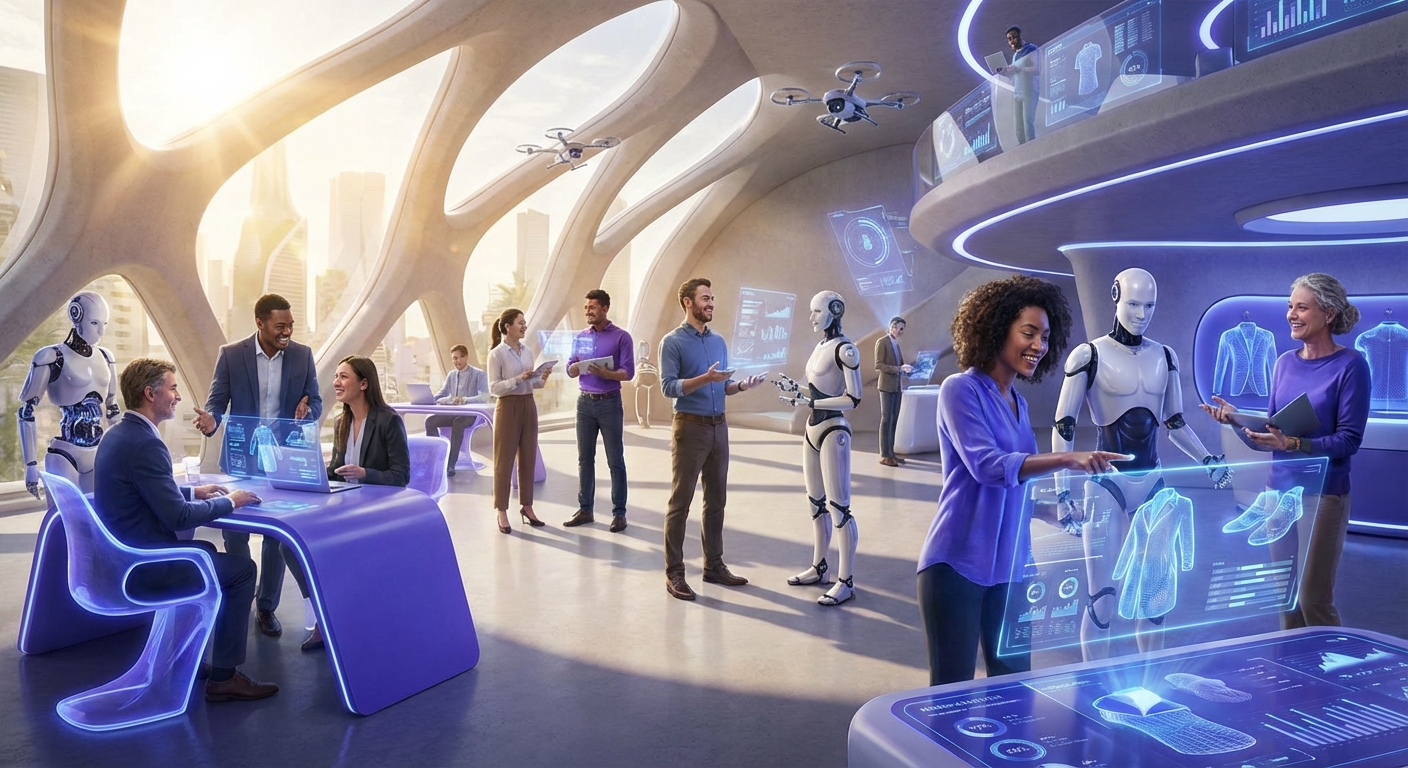 Ilustração de equipe de vendas com IA integrada ao CRM Zappipe