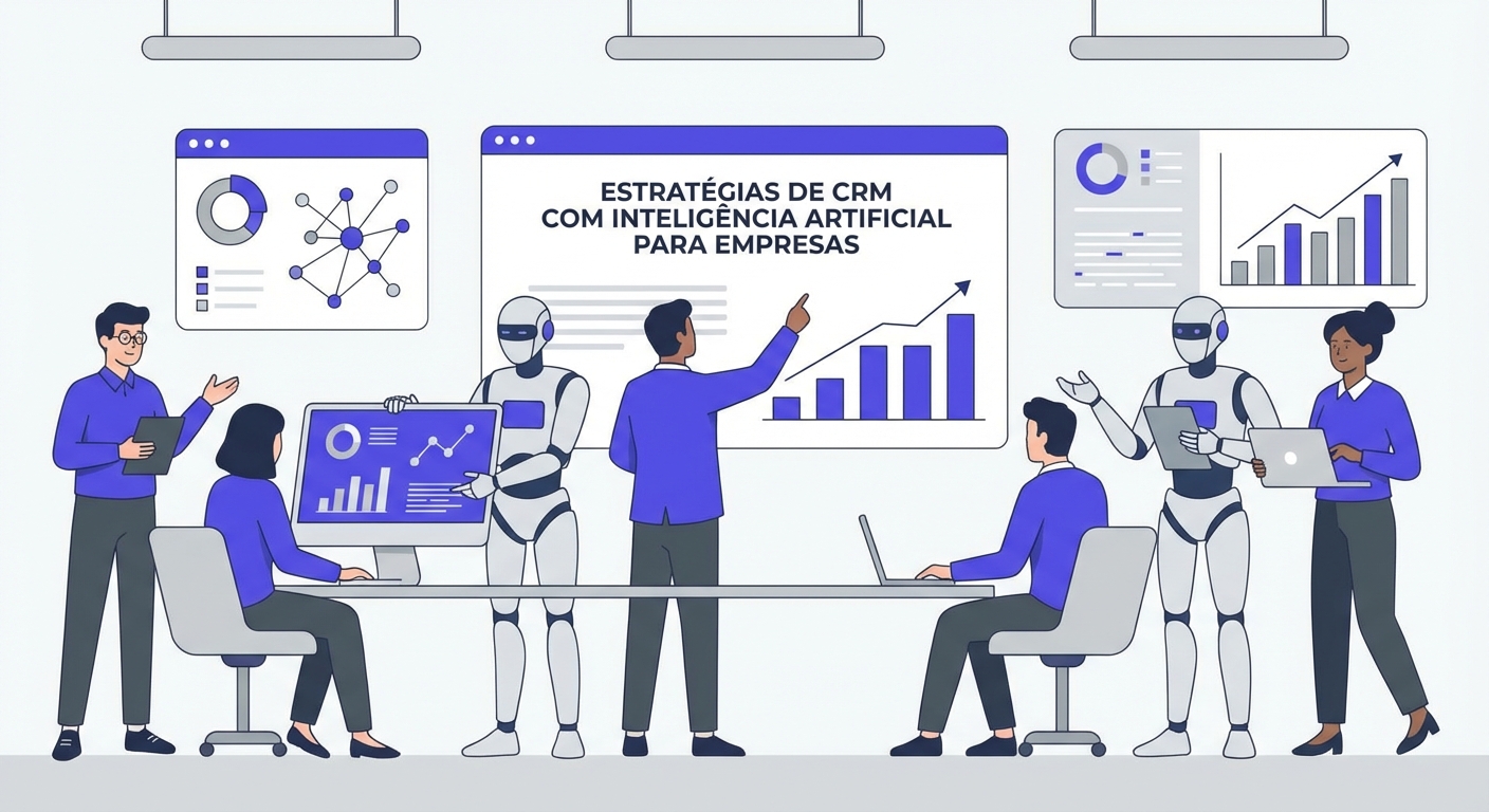 Profissional utilizando estratégias de CRM com IA para otimizar vendas