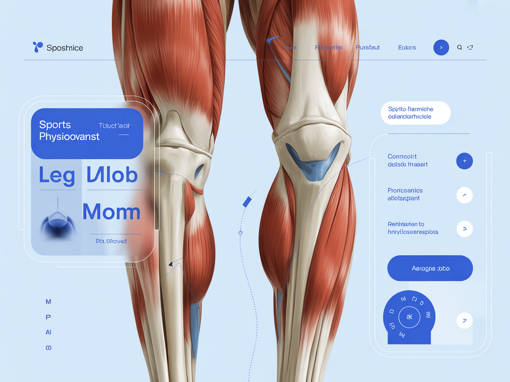 Fisioterapeuta analisando a anatomia da perna em um tablet, com foco em exercícios para engrossar pernas.