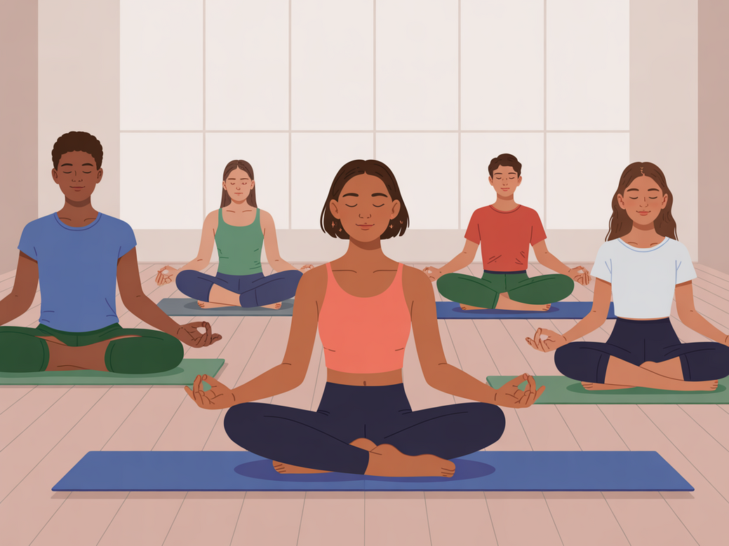 Jovem adolescente praticando yoga em um ambiente tranquilo para fortalecer a autoestima na adolescência