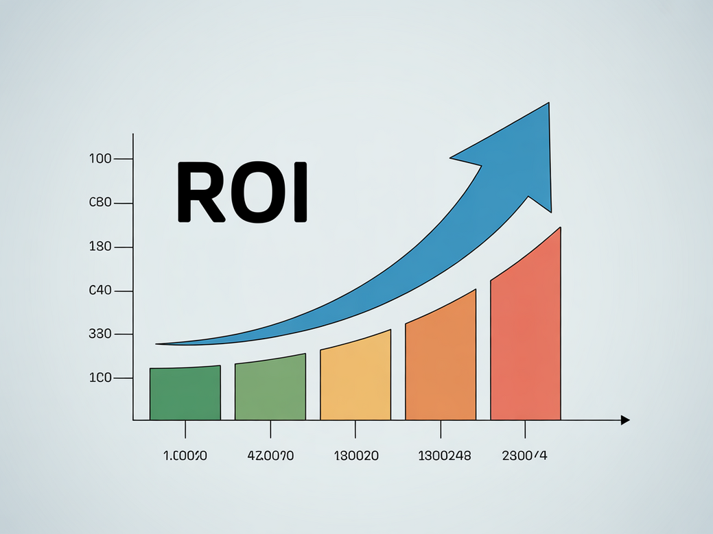 Gráfico de ROI mostrando o crescimento acelerado de empresas que usam o Zappipe, o melhor CRM com inteligência artificial.