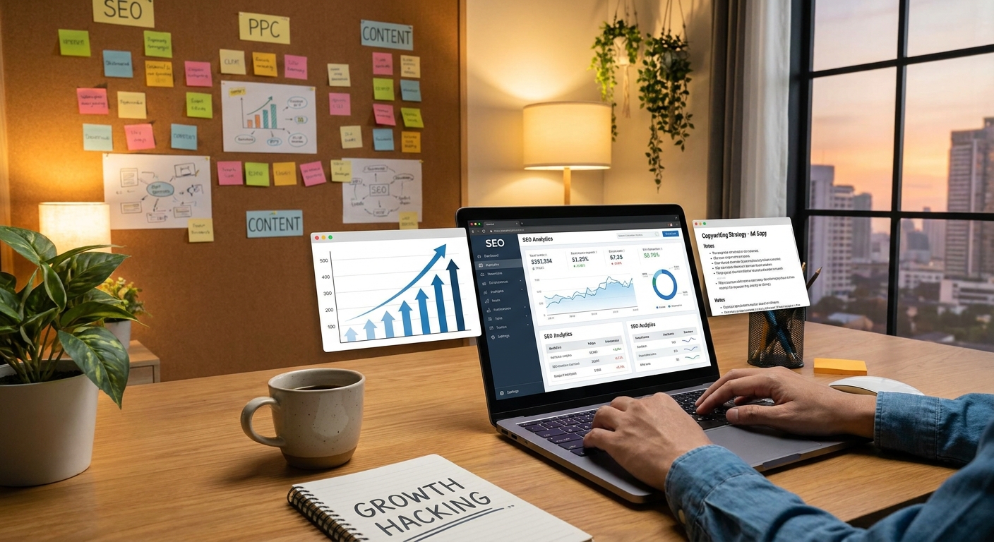 Growth Hacking e estratégias de SEO copywriting para alavancar resultados digitais