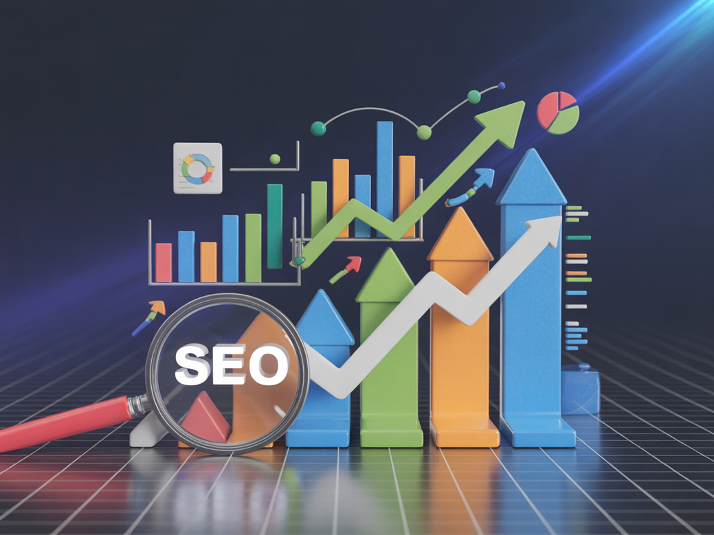 Ilustração sobre a sinergia entre Growth Hacking e SEO para crescimento de negócios online