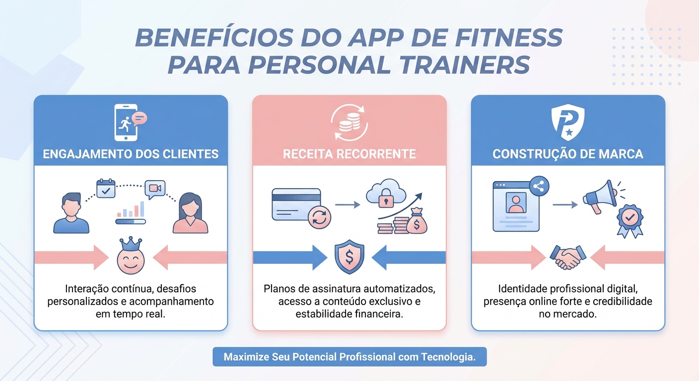 Infográfico benefícios app personal trainer feminino Infográfico benefícios app personal trainer feminino