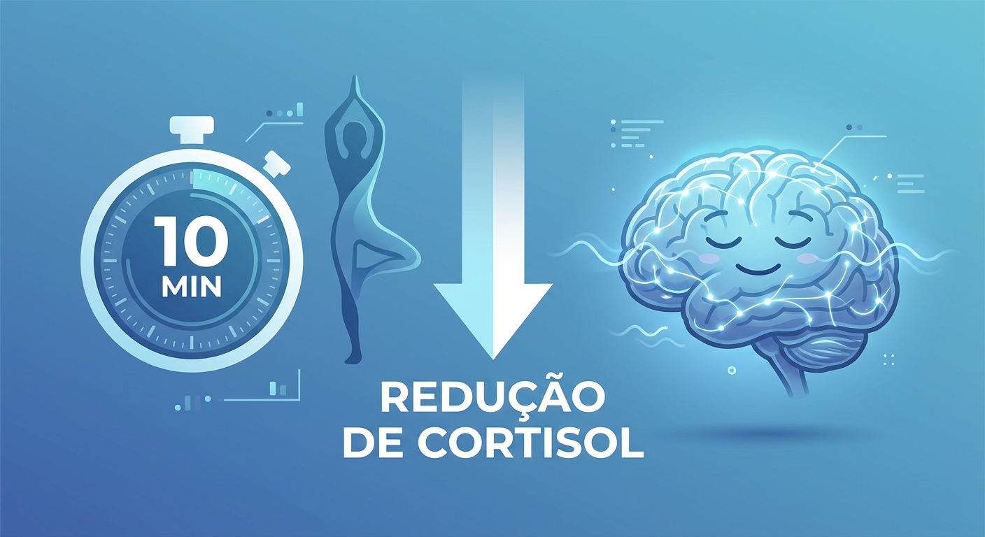Infográfico: 10 minutos de yoga reduzem o cortisol e combatem o estresse