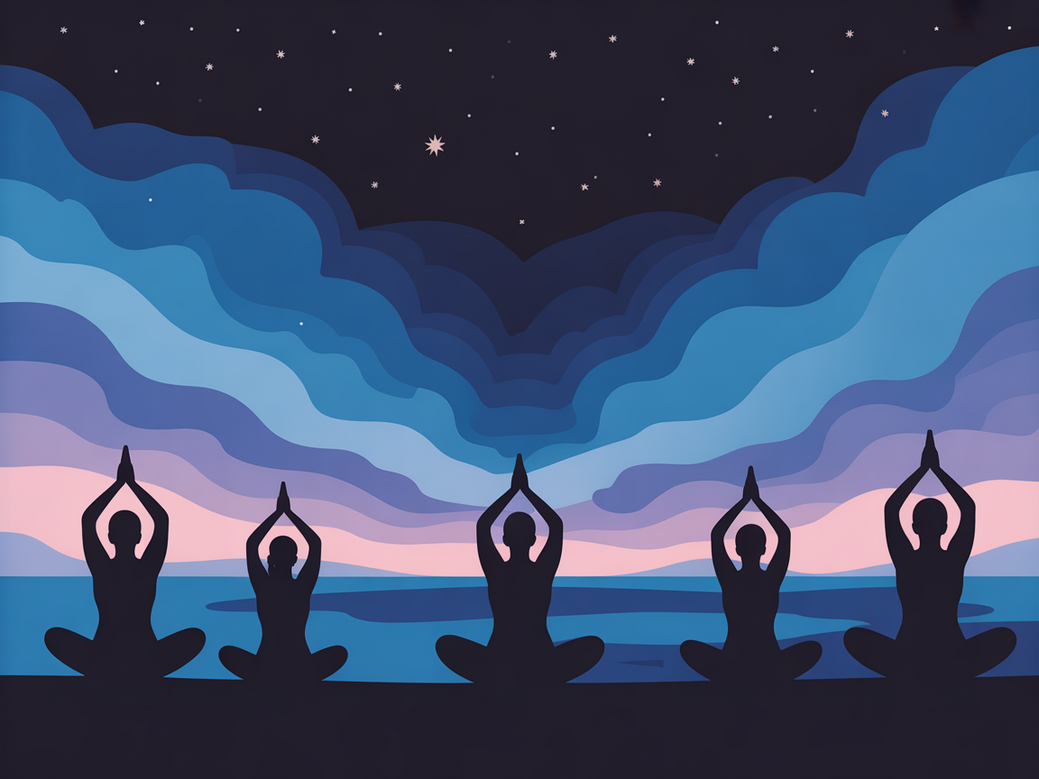 A person meditating peacefully, embodying the calm from inspirational yoga quotes