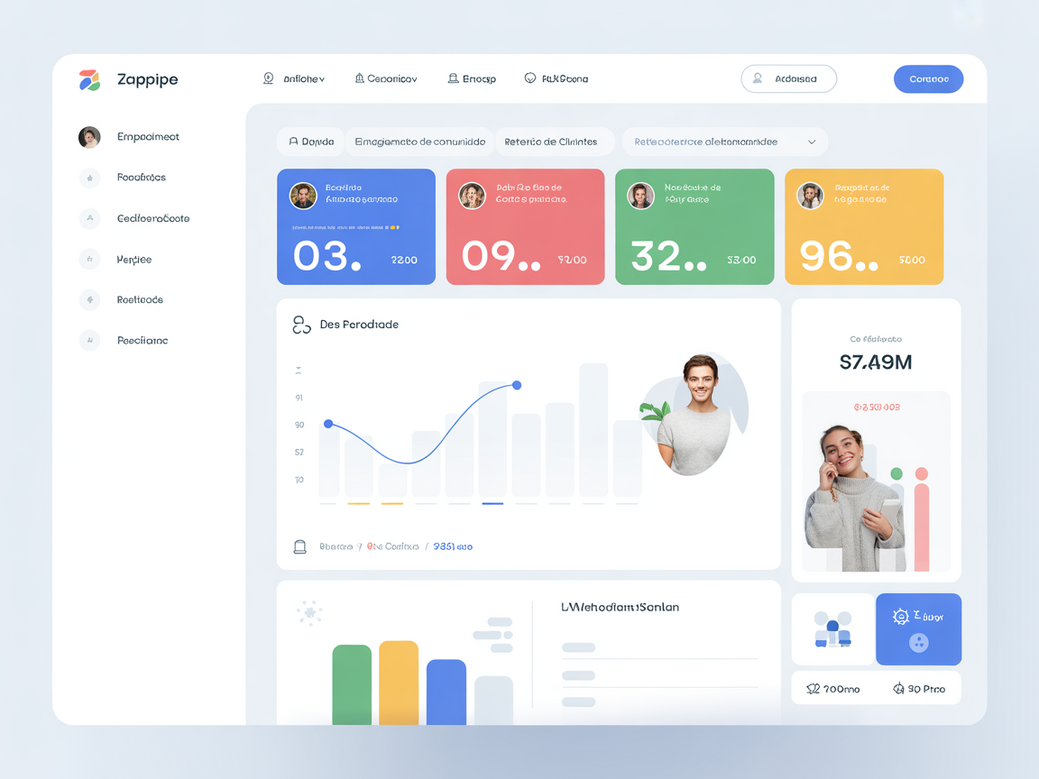 Interface do Zappipe, um exemplo de CRM com IA