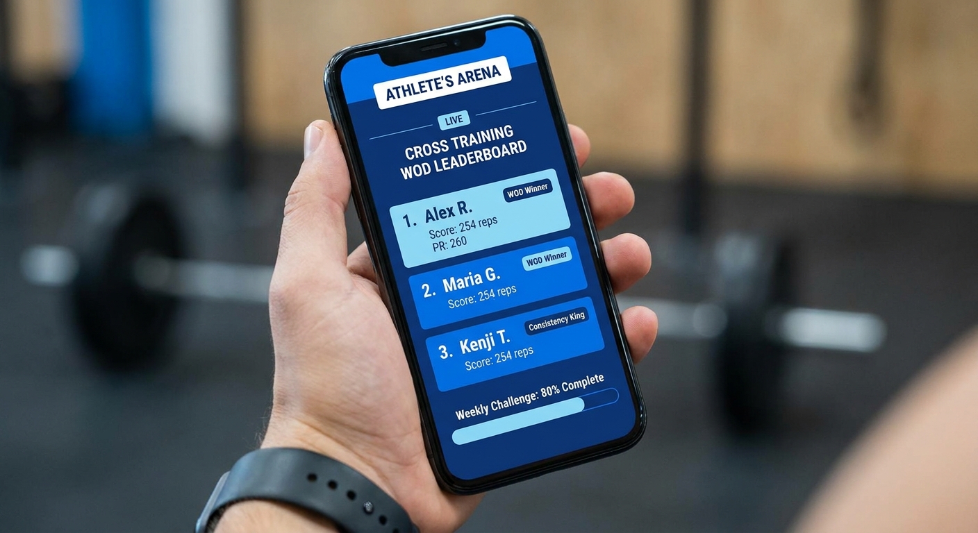 Leaderboard Personal Millbody - Gamificação no Cross Training Leaderboard ao vivo no app para personal trainer de cross training
